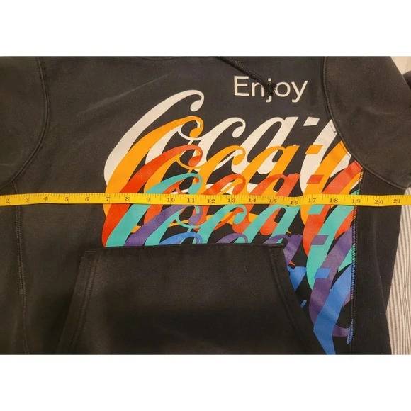 CHAMPION x COCA COLA Mens Small Reverse Weave Big Logo Sweatshirt Hoodie - Picture 11 of 16